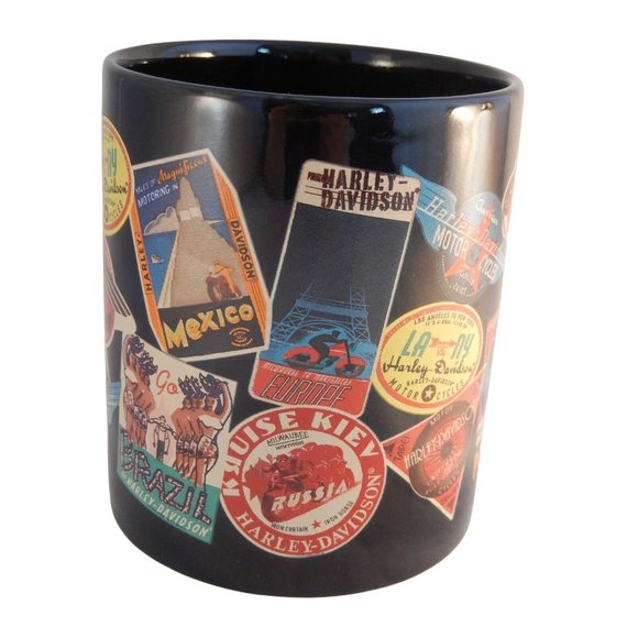 Harley Davidson Coffee Mug Cup 16 OZ Around The World Slogans Signs - Picture 2 of 11